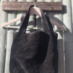 DKNY Archive Black Suede Mini Tote | Early 2000s NYC Chic